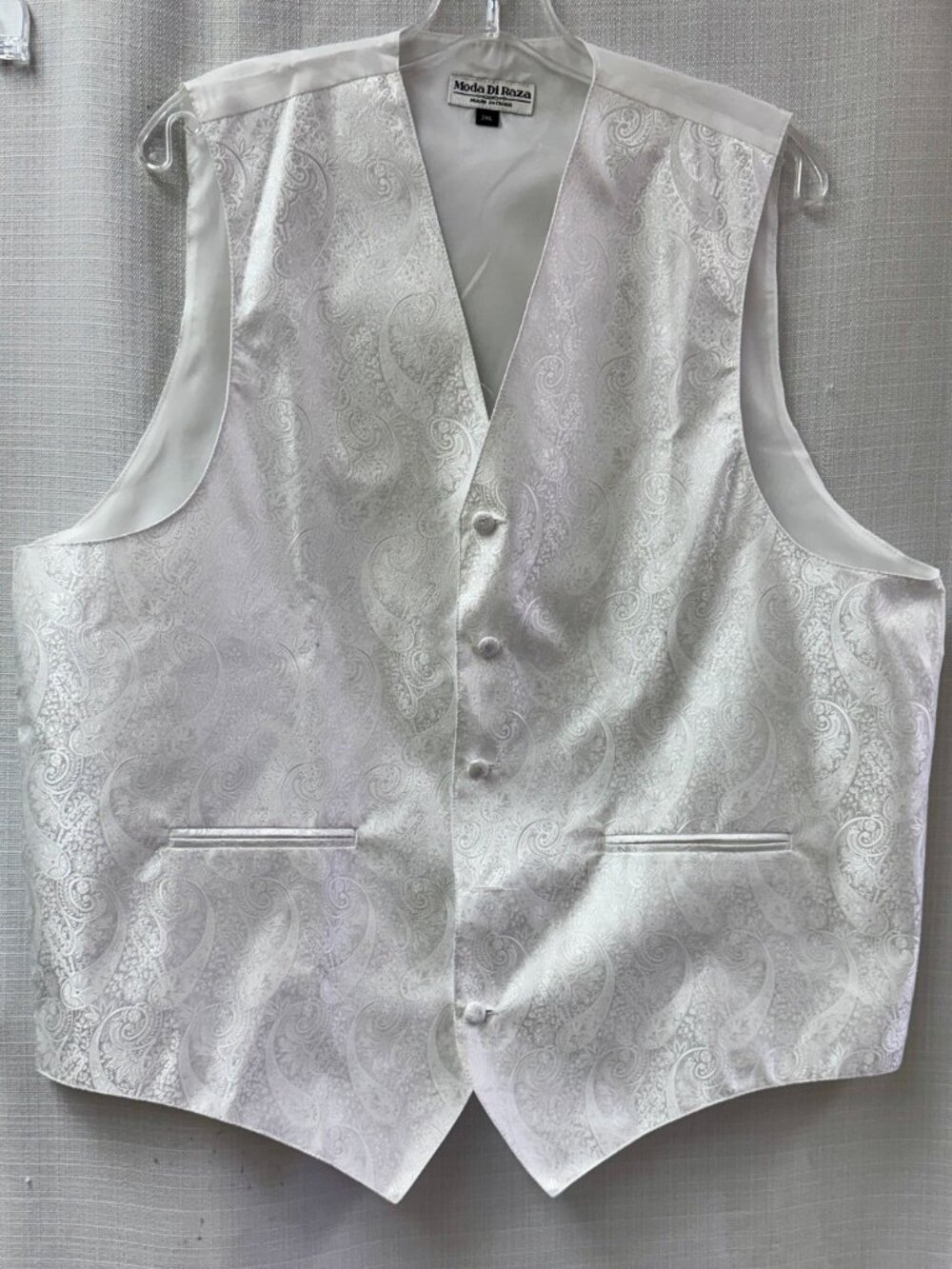 NWOT Moda Di Raza Paisley Vest Set - 2XL